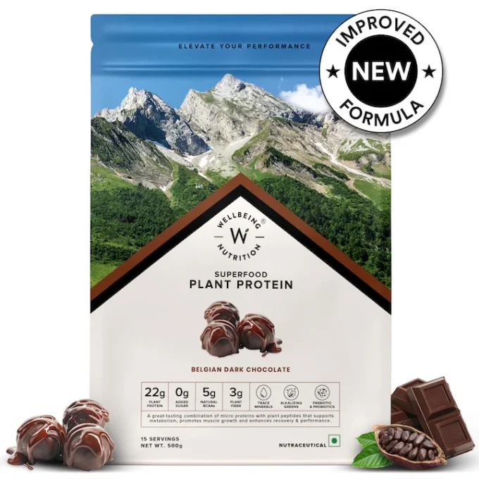 Wellbeing Nutrition Vegan Protein - Belgian Dark Chocolate